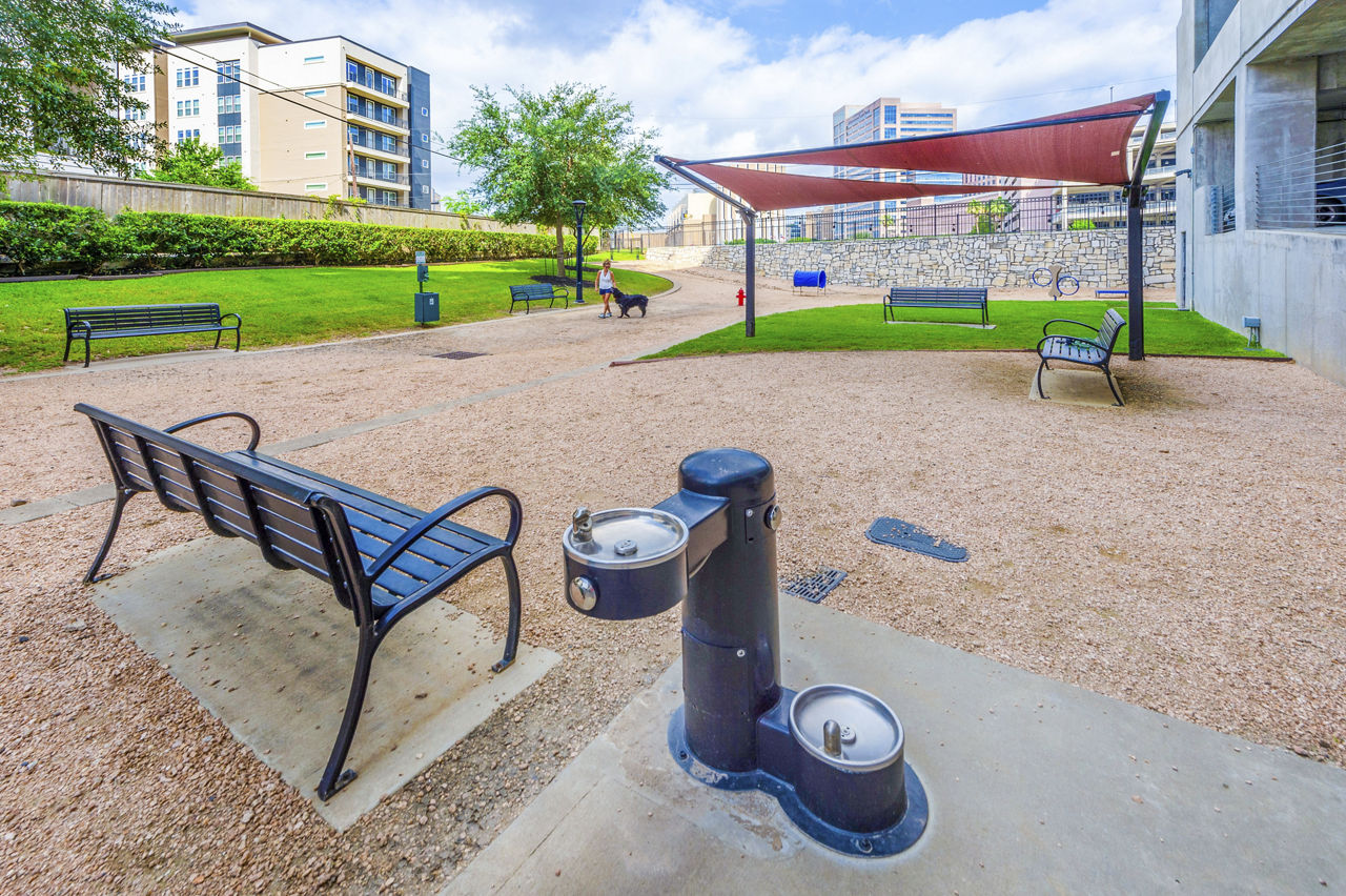 Dog park at Elan Med Center