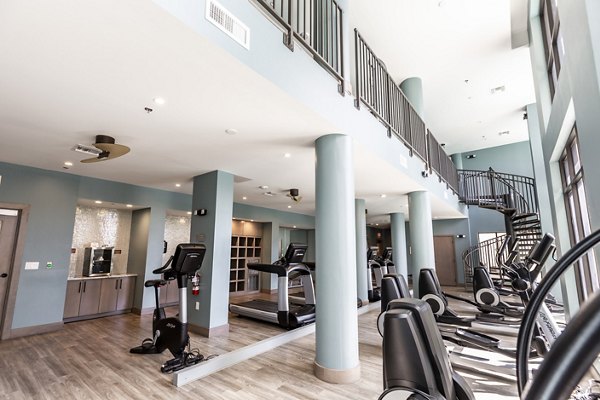 Spacious fitness center with state-of-the-art equipment at 2 Bayshore Apartments, ideal for active lifestyles