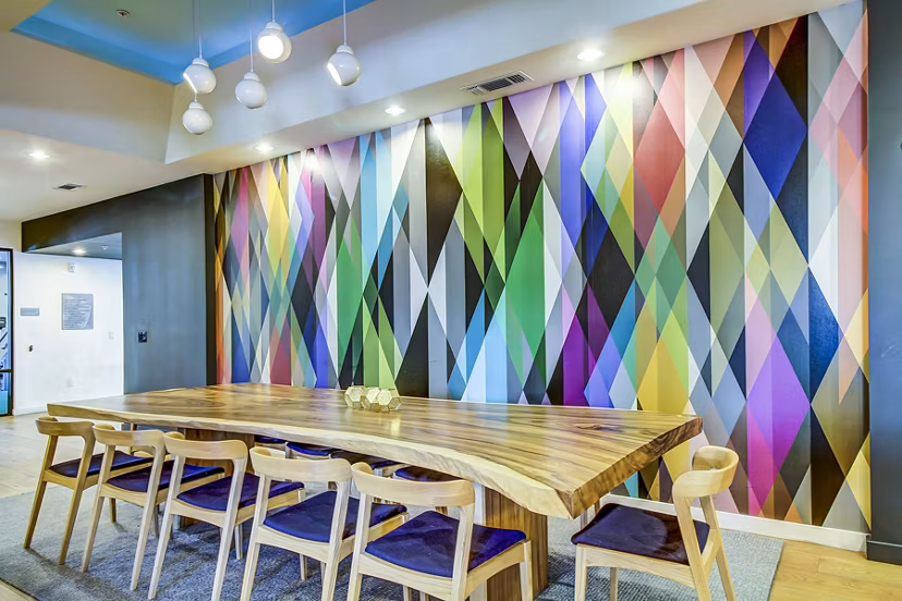 Modern meeting facility with sleek furnishings at Elan East Apartments ideal for business and gatherings