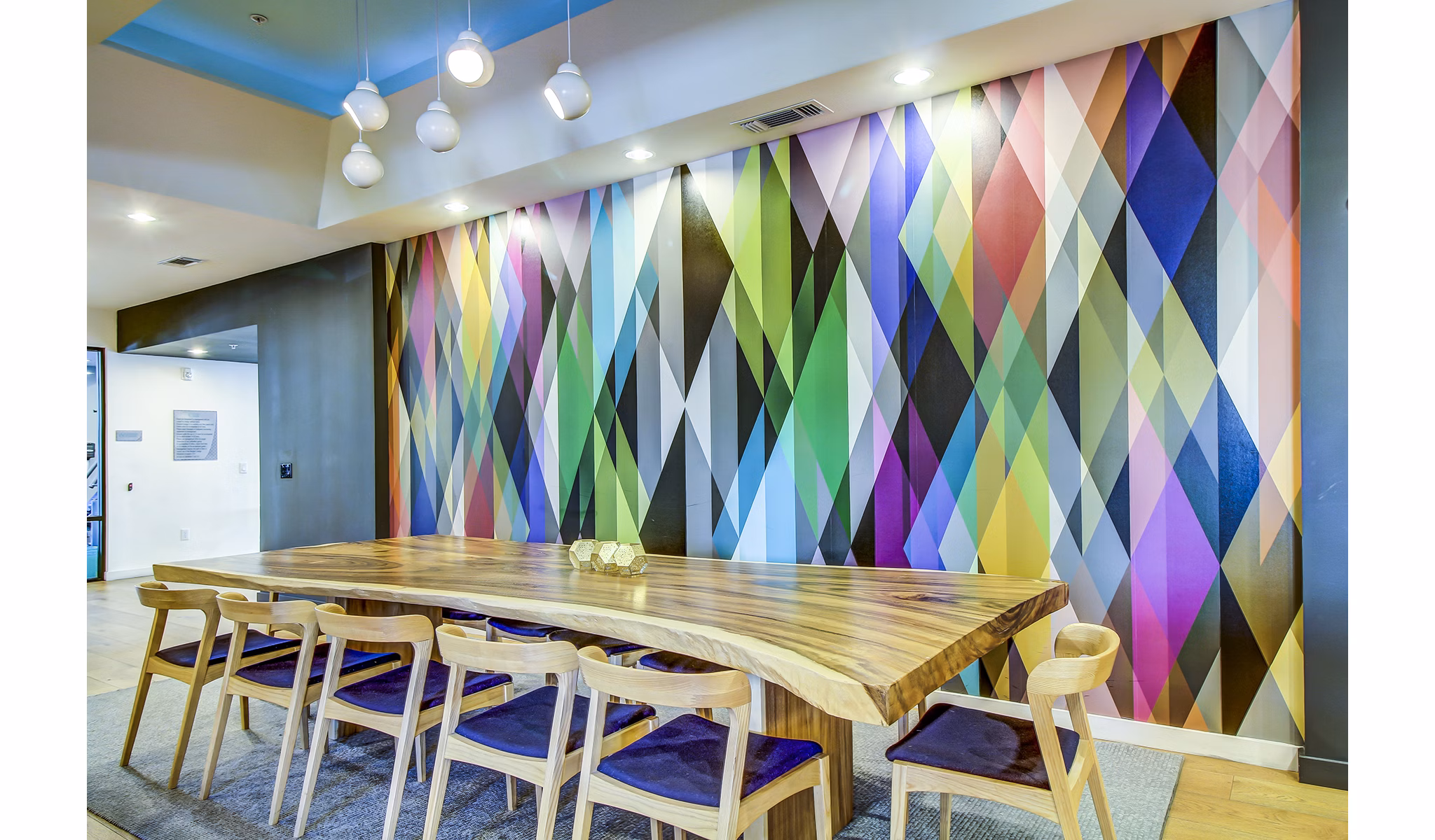 Modern meeting facility with sleek furnishings at Elan East Apartments ideal for business and gatherings