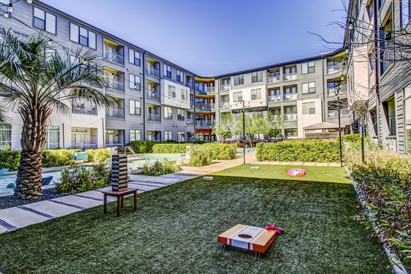 Modern recreational area featuring spacious seating at Elan East Apartments