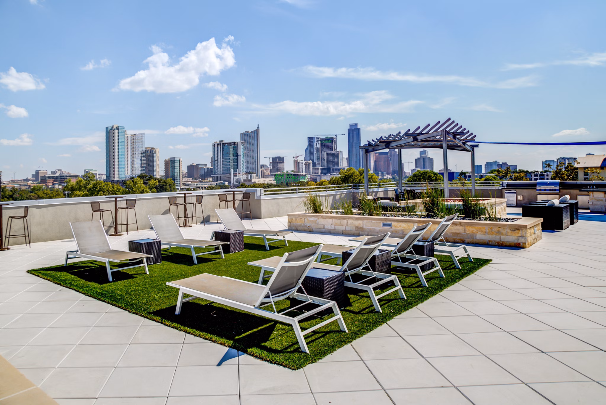 Recreational lounge with modern furnishings at Coldwater Luxury Apartments