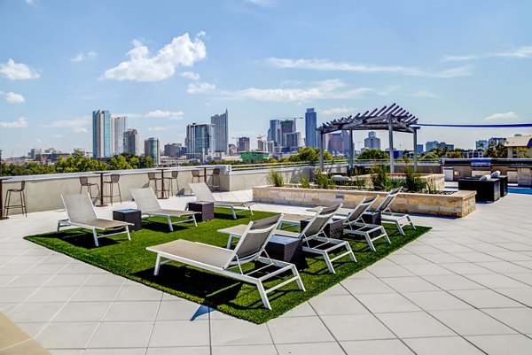 Recreational lounge with modern furnishings at Coldwater Luxury Apartments