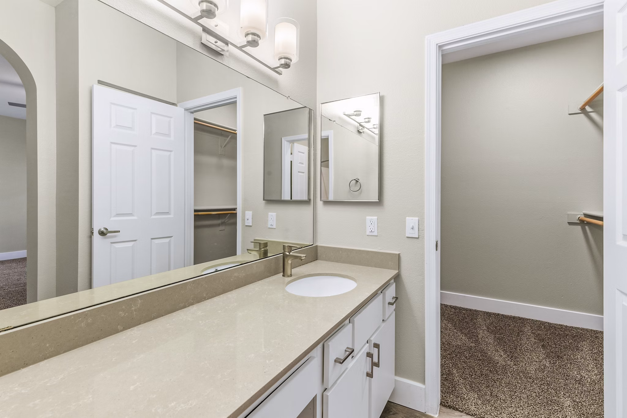 Bathroom featuring modern fixtures at Fountain Palms Apartments in Scottsdale