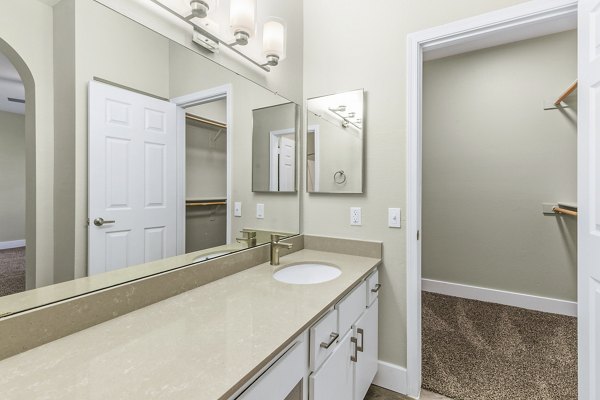 Bathroom featuring modern fixtures at Fountain Palms Apartments in Scottsdale