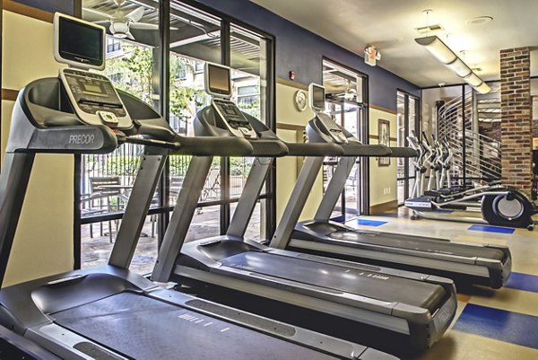 Modern fitness center with advanced equipment at Sawyer Heights Lofts Luxury Apartments