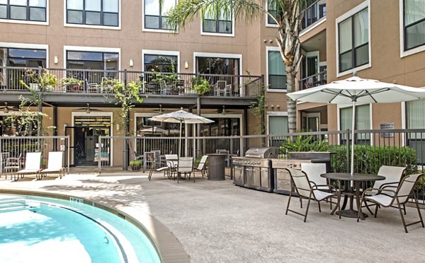 pool at Sawyer Heights Lofts Luxury Apartments