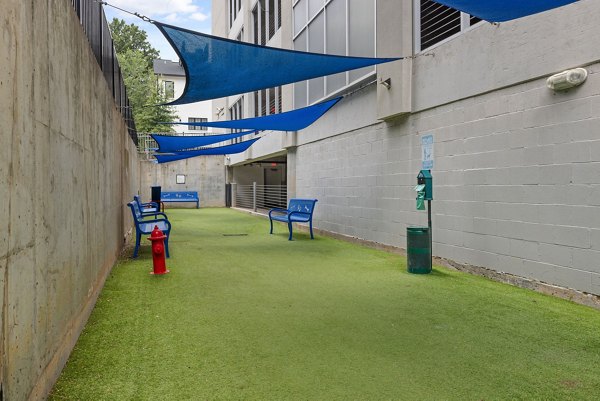 Dog park with agility equipment at The Devon Four25 Apartments