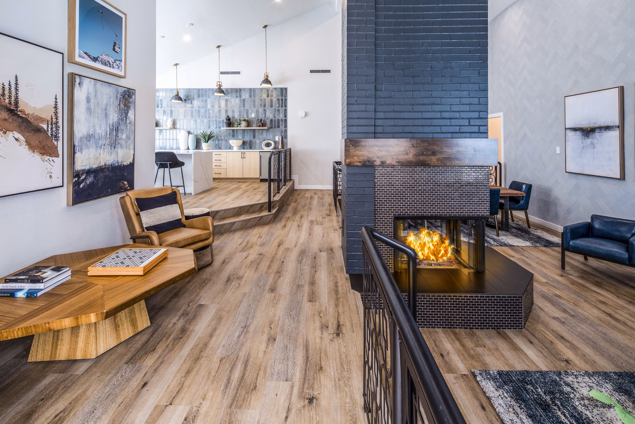 Clubhouse lobby with stylish seating and modern decor at Avana at Happy Valley luxury apartments