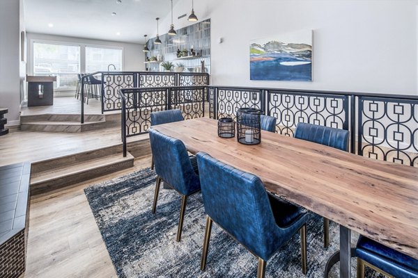 Clubhouse featuring modern design elements at Avana at Happy Valley Apartments for social gatherings and events
