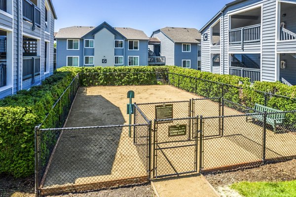 Scenic dog park with agility equipment at Avana at Happy Valley Apartments, perfect for pet-friendly living in a luxury setting