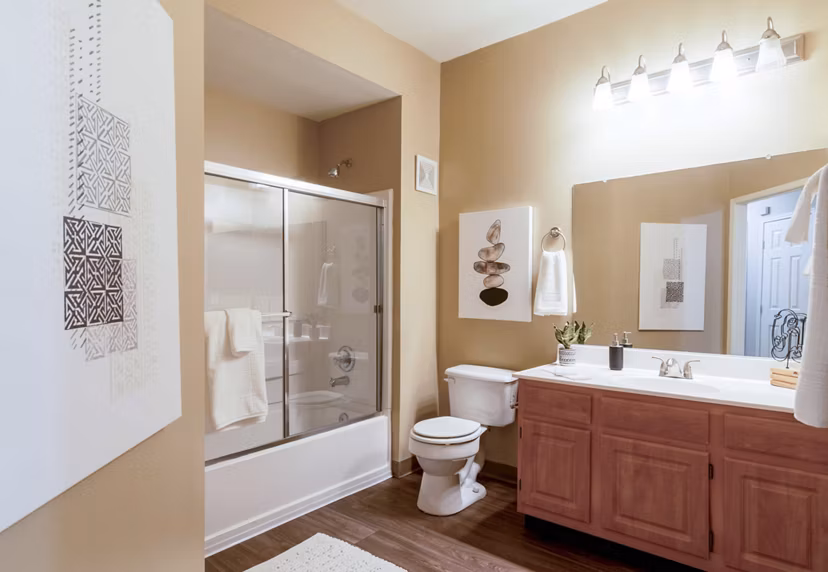 bathroom at Estancia at City Center Apartments