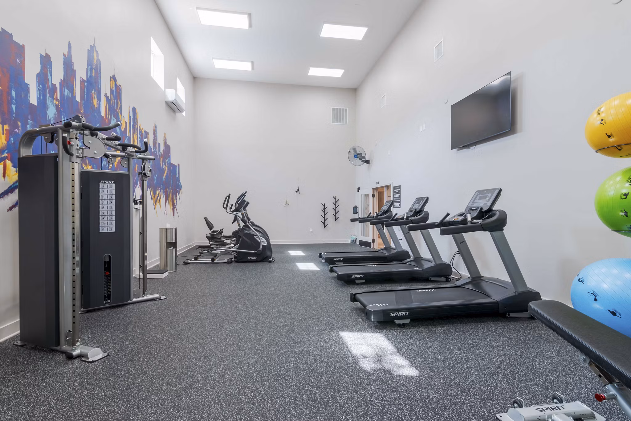 fitness center at Estancia at City Center Apartments