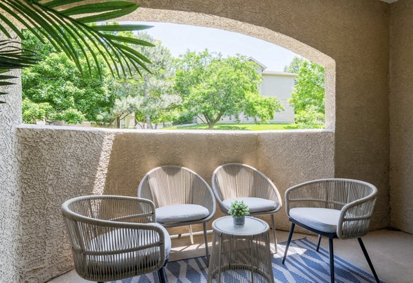 patio at Estancia at City Center Apartments