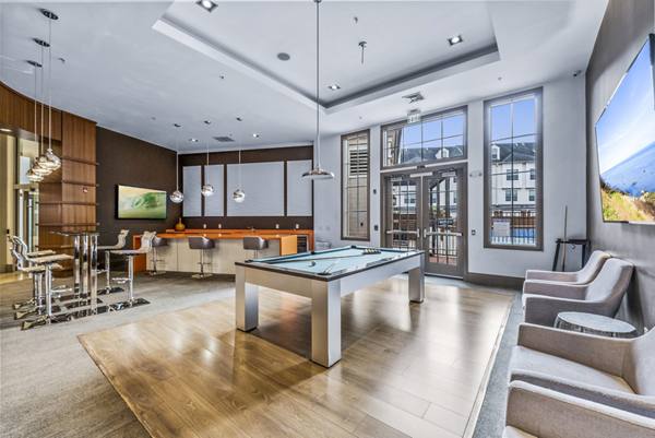 clubhouse game room at Harbor Pointe Apartments