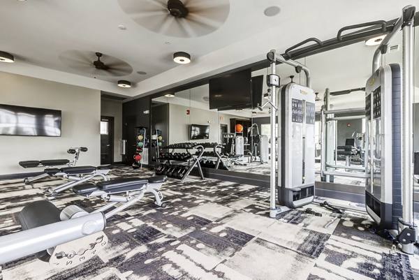 fitness center at Junction 1504 Apartments
