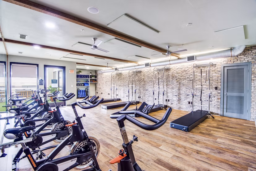 pilates/yoga/spin studio at The Lofts at City Centre Apartments