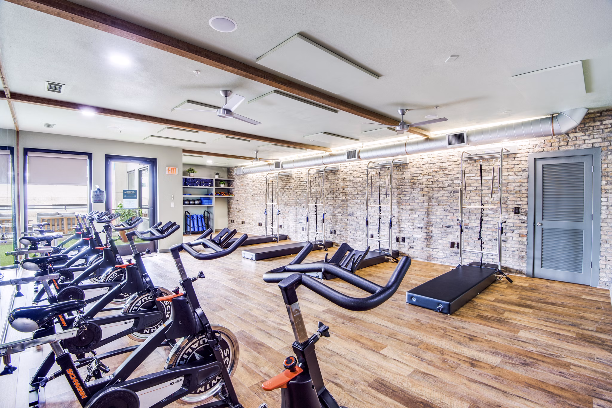pilates/yoga/spin studio at The Lofts at City Centre Apartments