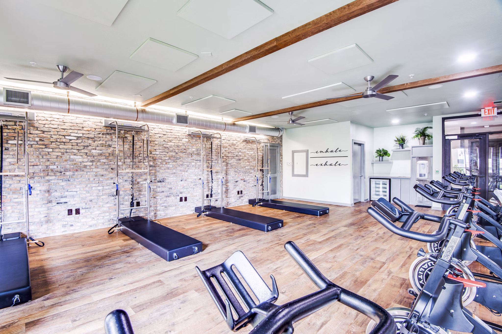 pilates/yoga/spin studio at The Lofts at City Centre Apartments