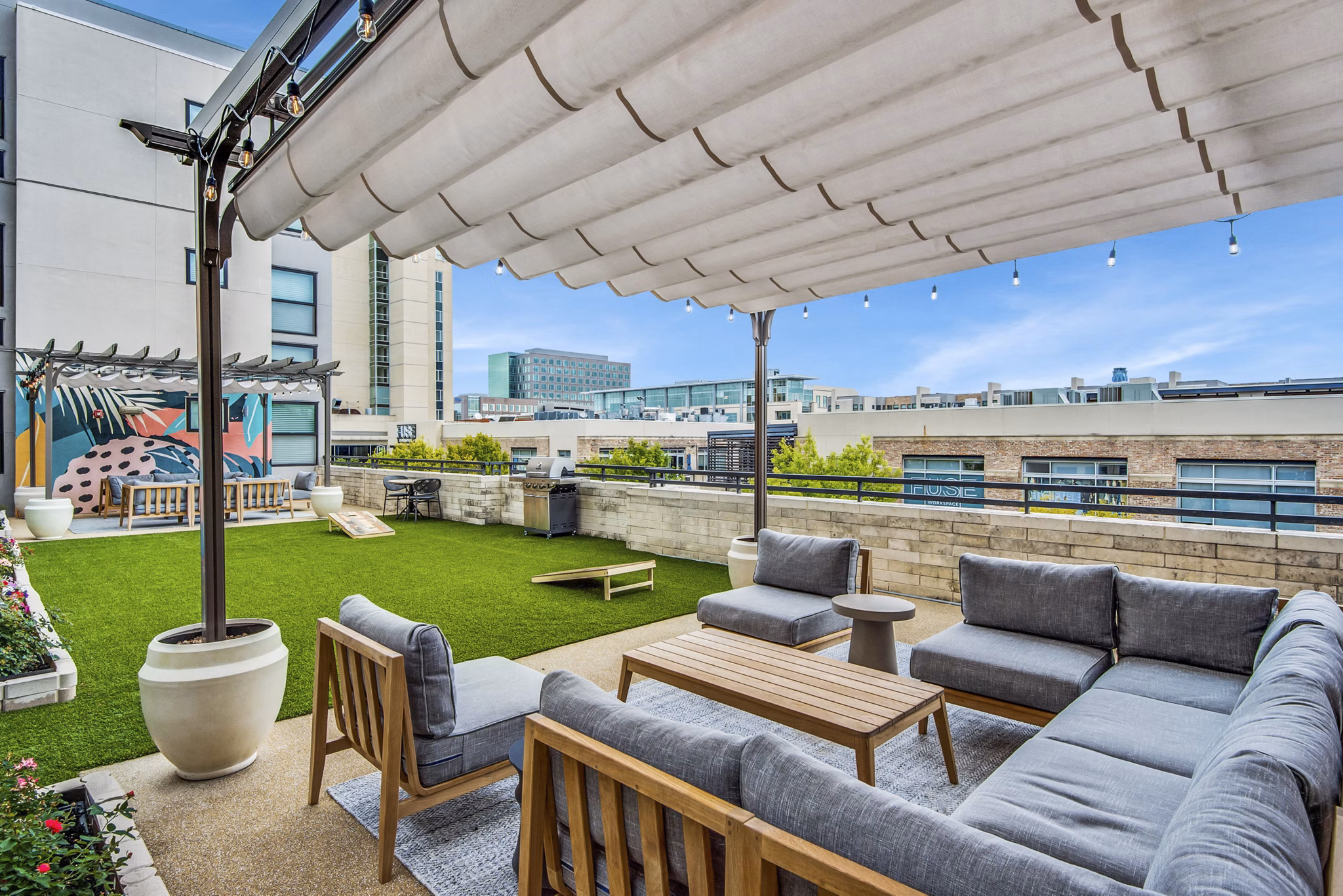 patio at The Lofts at City Centre Apartments