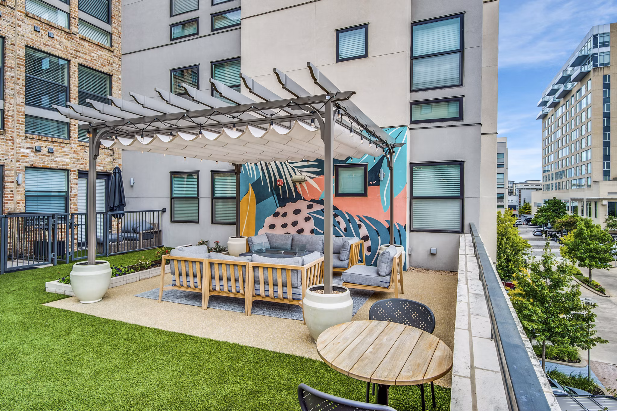 patio at The Lofts at City Centre Apartments