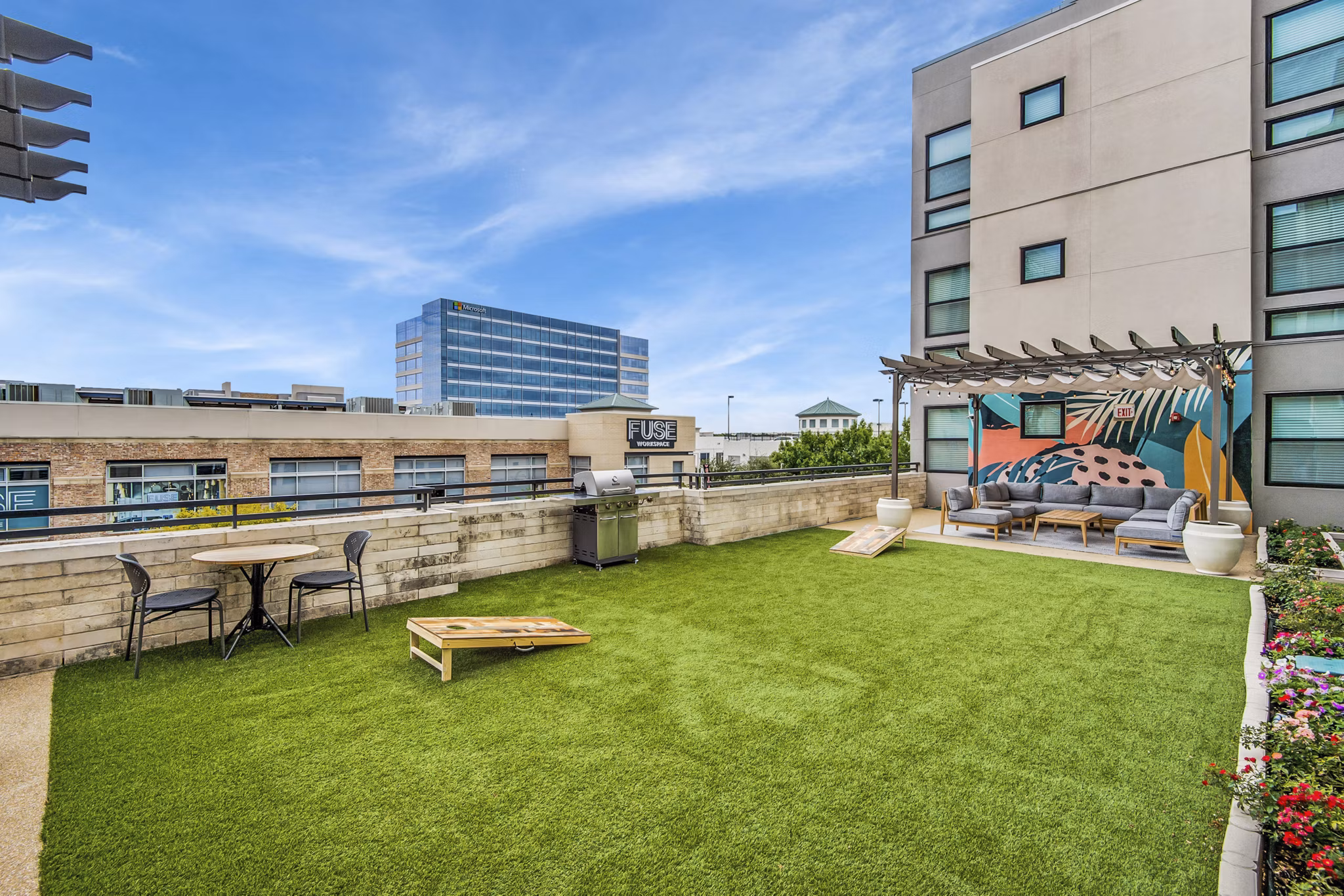 recreational area/patio at The Lofts at City Centre Apartments