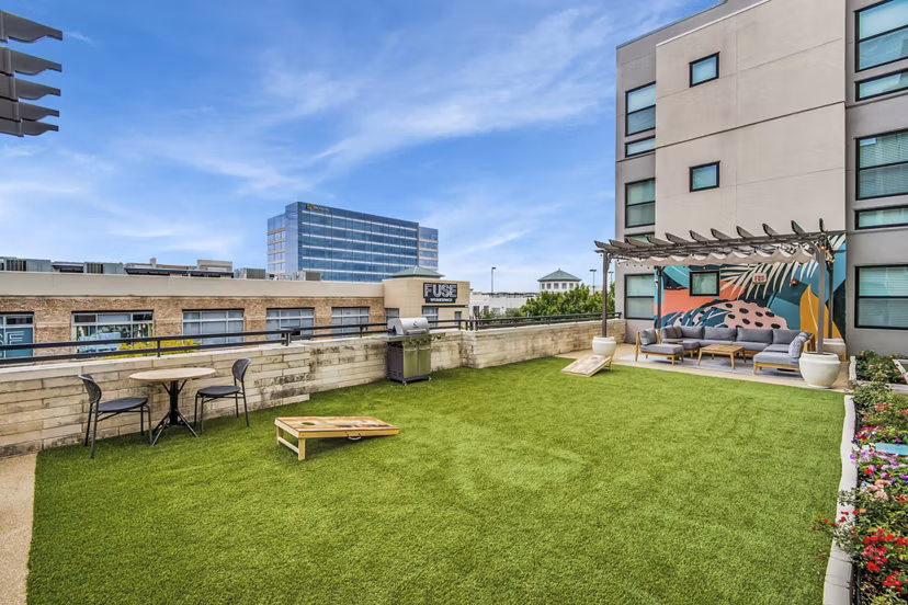 recreational area/patio at The Lofts at City Centre Apartments