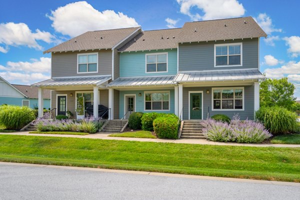 Homestead at Hartness: Scenic view of luxury apartments surrounded by lush greenery