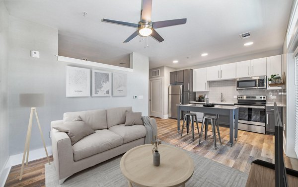 living room at The Boulevard Apartments