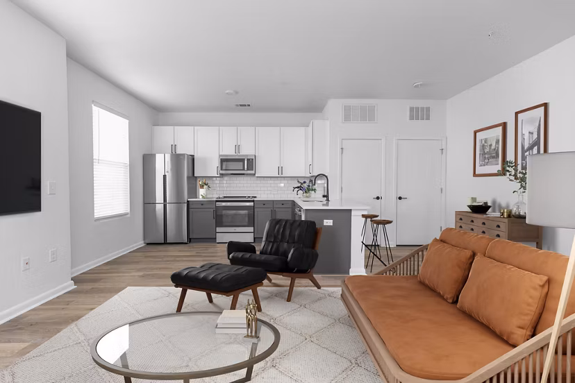 living room at The Boulevard Apartments