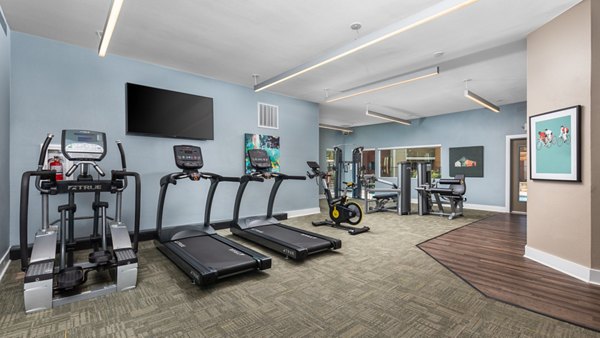 Fully-equipped fitness center at Terra Vista at the Park Apartments