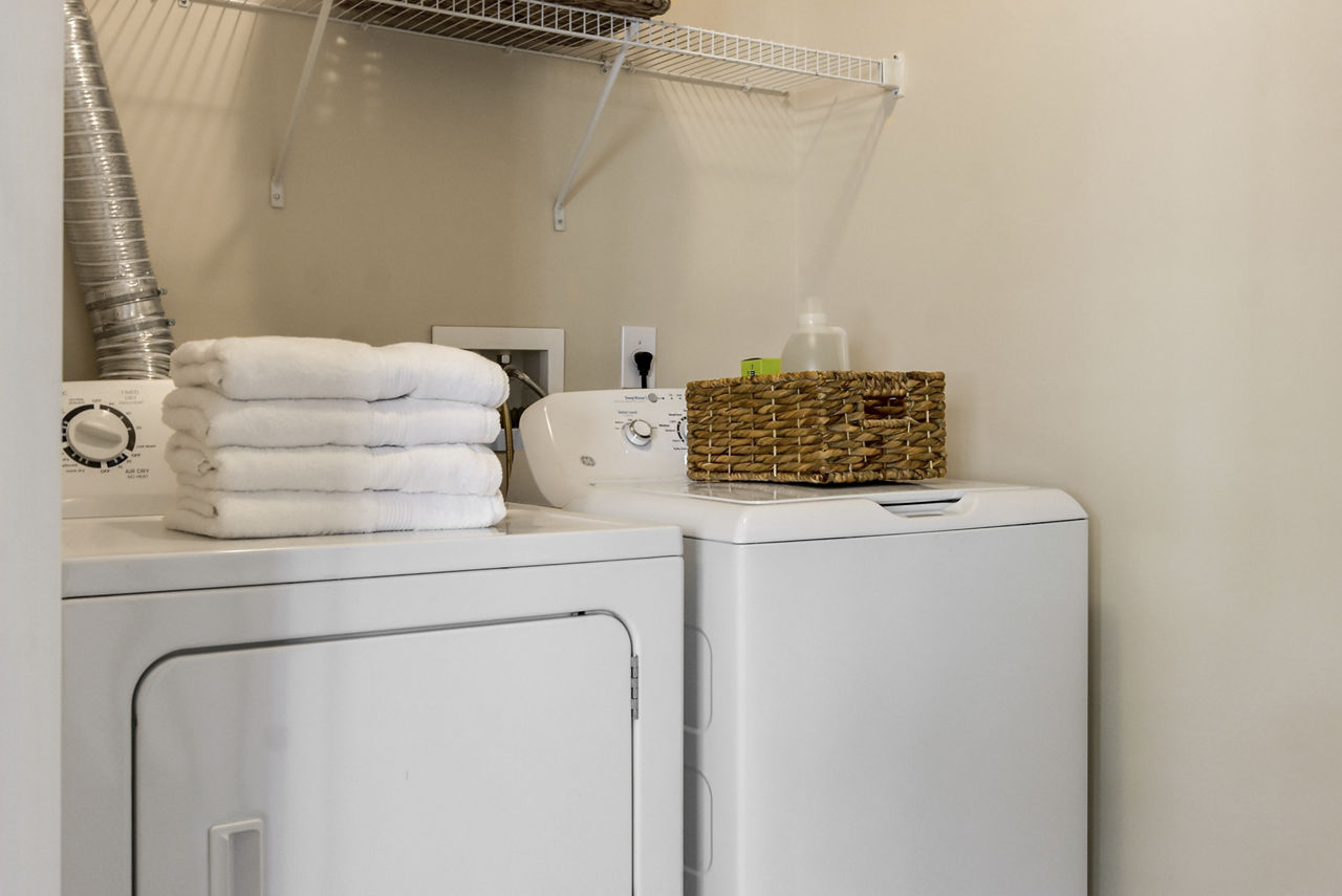 Laundry room at Kenyon Square Apartments