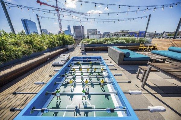 Rooftop deck with scenic views at Corazon Apartments in city center