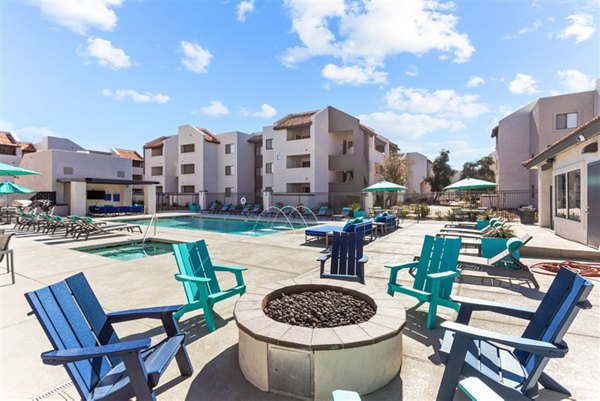 fire pit at Paseo on University