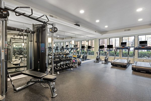 State-of-the-art fitness center with modern equipment at Midtown Green Apartments
