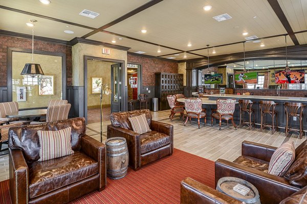 Clubhouse featuring modern design and comfortable seating at The Retreat at Trinity Apartments