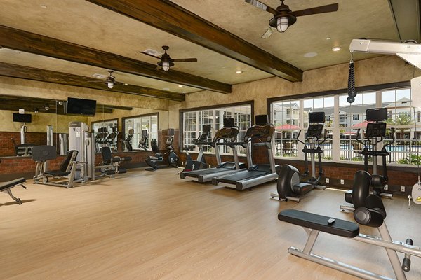 State-of-the-art fitness center with modern equipment at The Retreat at Trinity Apartments