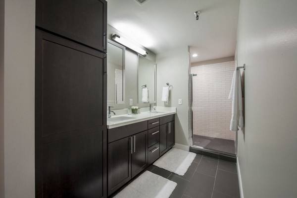 bathroom at The Rice Apartments  