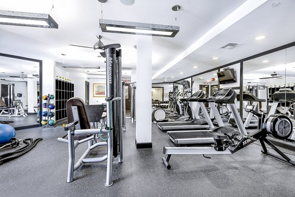 fitness center at Pressler Apartments