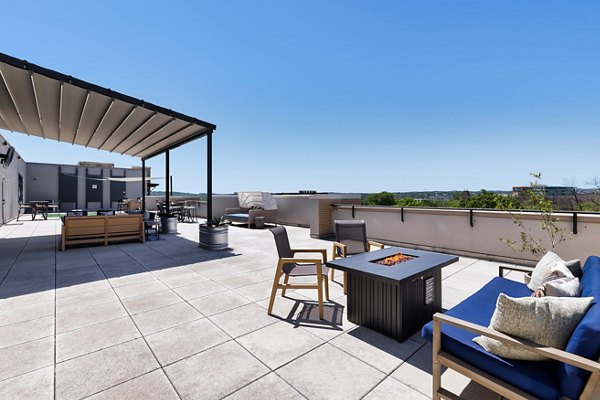 fire pit at Pressler Apartments Apartments