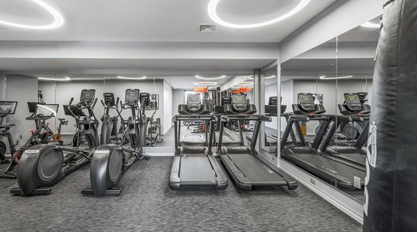 fitness center at The Brookliner Apartments