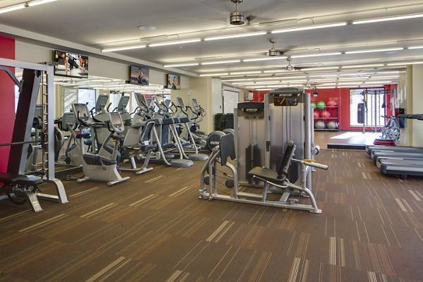 fitness center at Elan Uptown Luxury Apartments