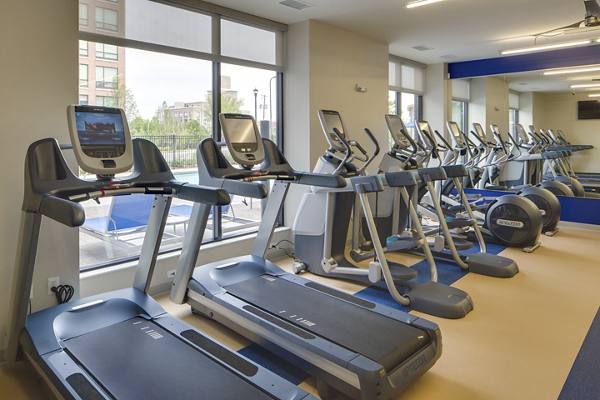 fitness center at Elan Uptown Luxury Apartments