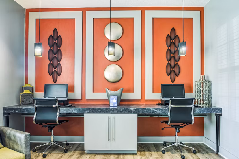 business center at Christina Mill Apartments