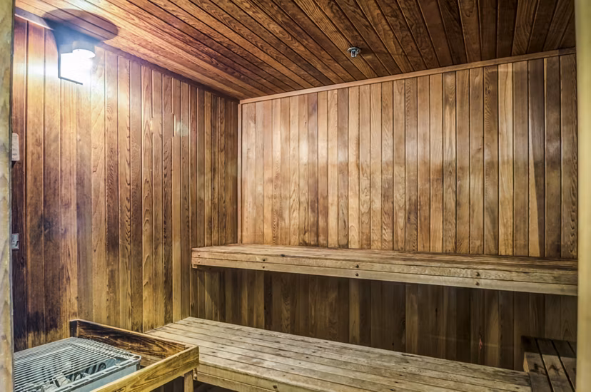 sauna at Christina Mill Apartments
