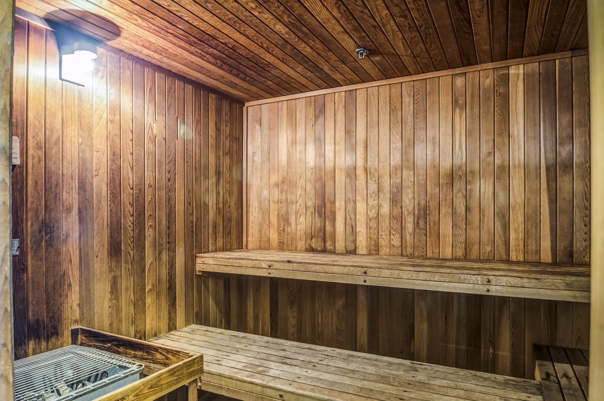 sauna at Christina Mill Apartments