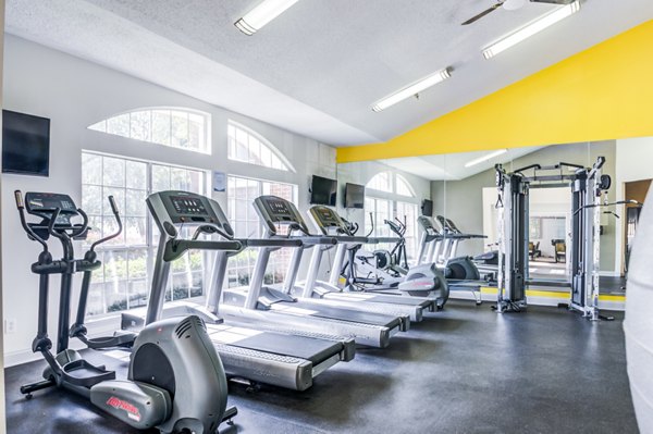 fitness center at Christina Mill Apartments