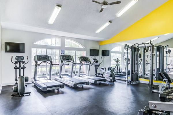 fitness center at Christina Mill Apartments