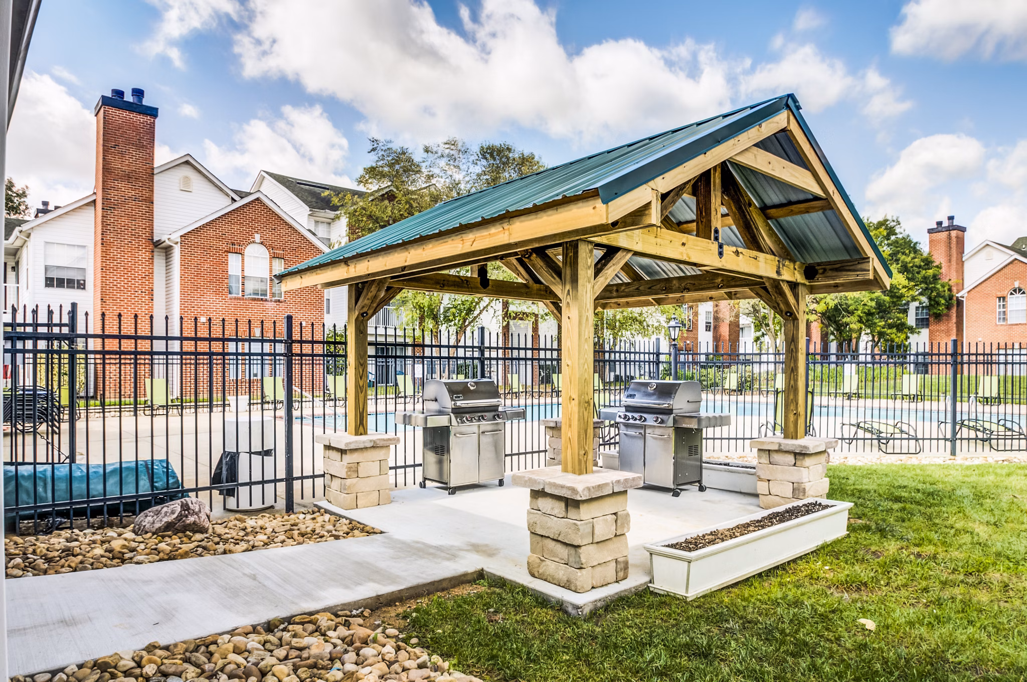 grill area at Christina Mill Apartments