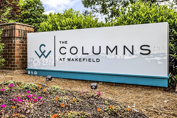 Columns at Wakefield: Elegant signage at luxury apartments